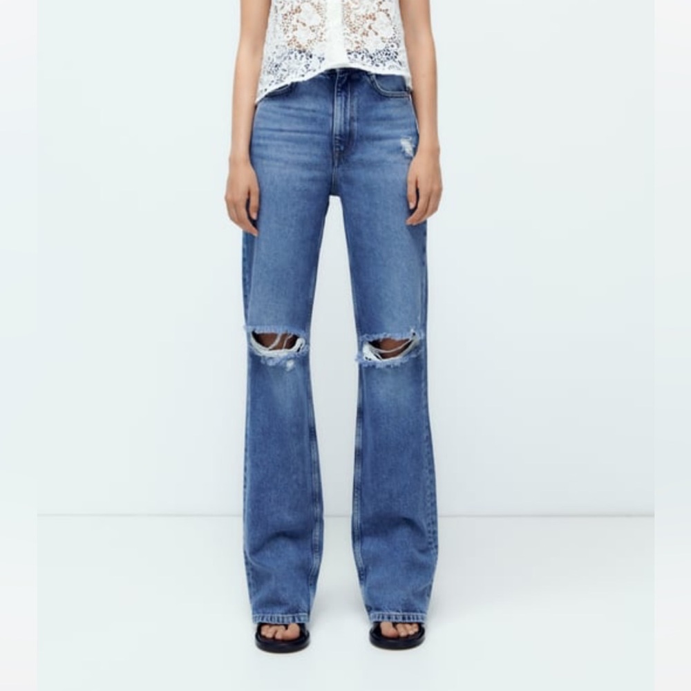 Zara Z1975 Full-length Ripped Jean